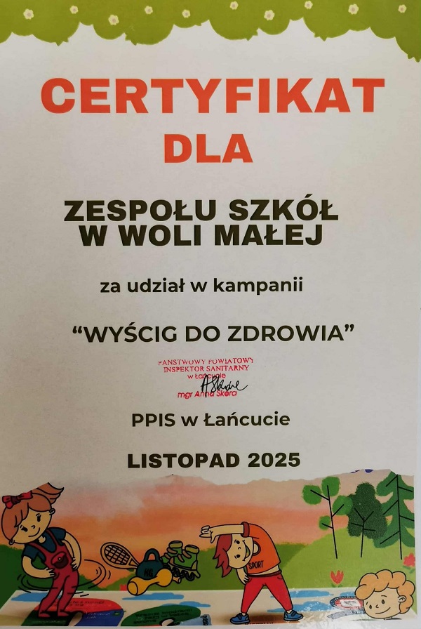 Udział klas 1-3 w&nbsp;zajęciach pt: „Wyścig do&nbsp;zdrowia”